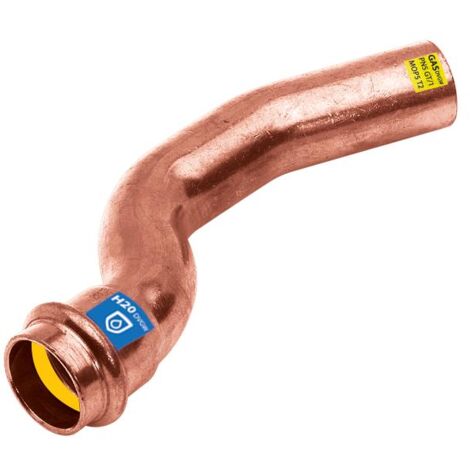 FRABO Pressfitting Kombi Überspringbogen I/I, 15mm, Gas Wasser, V Kontur