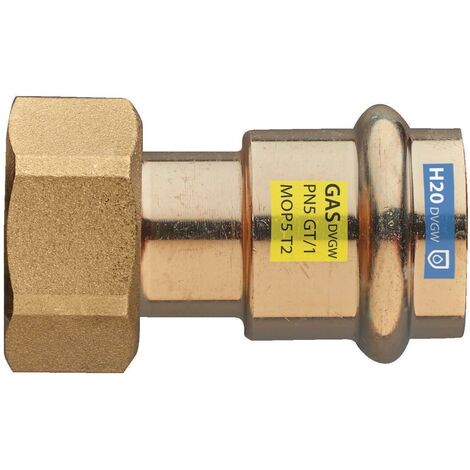Frabo Verschraubung mit Schwenk-Mutter flachdichtend 1" x 18 mm Rotguss