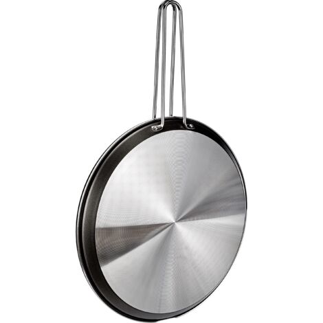 Frabosk Girafrittata Hamburghiera Tostiera CASALINGHI Doppio Grill Antiaderente cm30 Utensili da Cucina, Alluminio, Argento, 30 cm