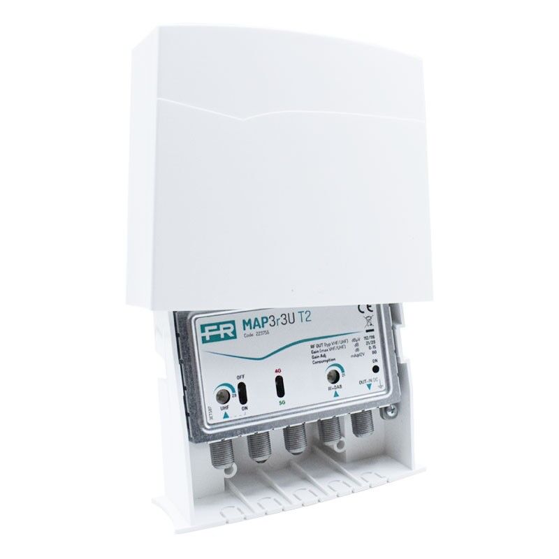 Amplificateur de Mât Fracarro 2 Entrées Bandes III+DAB, UHF 21/28db 223755