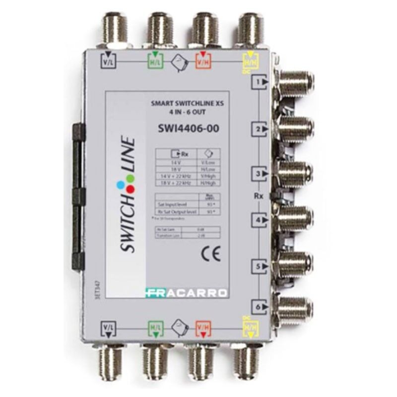 Fracarro SMART SWLINE XS 4 entrées et 6 sorties 0dB 271084