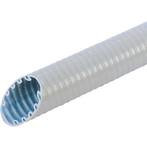 Fränkische tuyau ondulé plastique M40 PVC, 25 m, diamètre extérieur 40 mm, gris