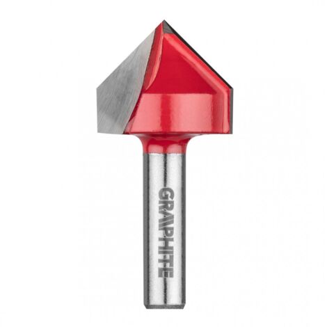 Fräse graphite v-groove Durchmesser 25.4 mm Schaft 8 mm