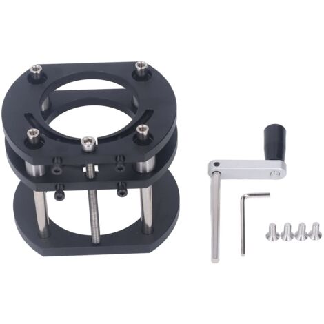 Fräser Lift, Frästisch Lift für Oberfräsen Fräser Hebebühne Basis 4-Klemm Frästisch Hebesystem Oberfräserheber, für 64-66-mm Planfräsvorrichtung