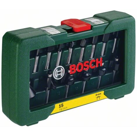 Fräser-Set-HM. 15-teilig. Durchmesser: 8 mm Schaft