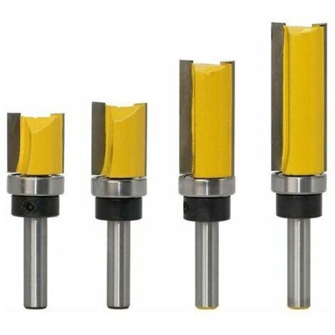 Fräser-Set mit 8-mm-Schaft, bündiger Fräser, Holzfräser, 4er-Pack