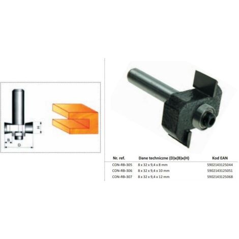 Fräswerkzeug Condor cond-rb-305 32 mm Durchmesser 8 mm Schaft