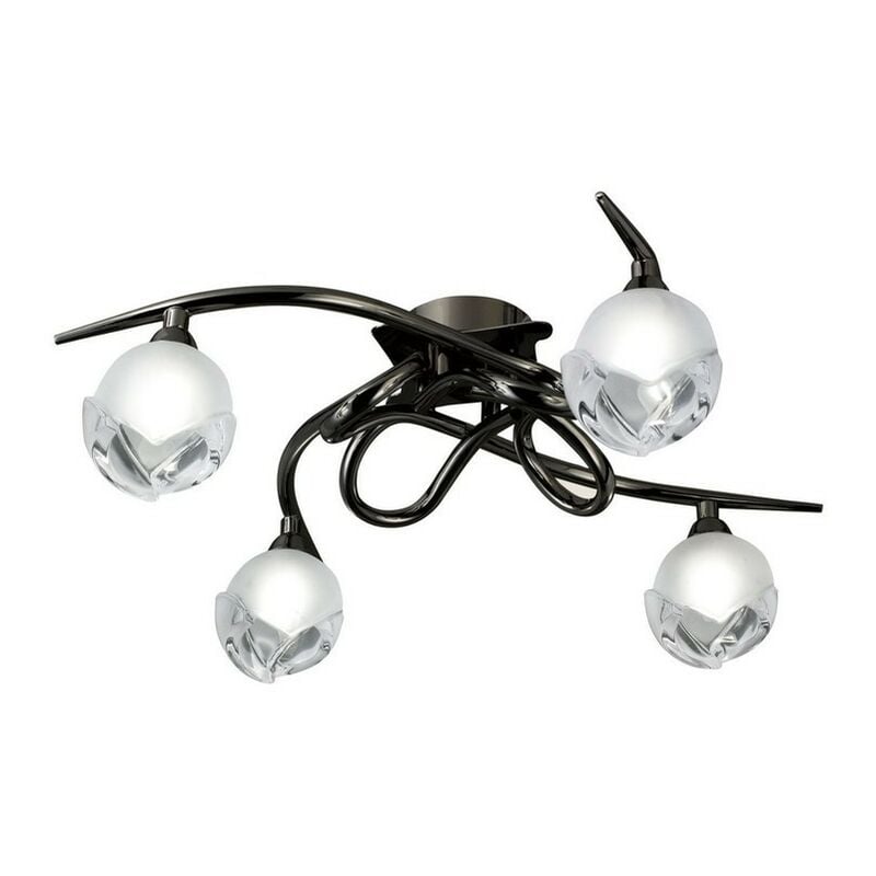 Inspired Mantra - Fragma - Semi Flush Ceiling 4 Light G9, Black Chrome