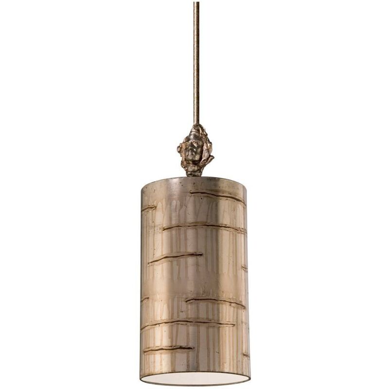 

Fragment - 1 colgante de techo pequeño redondo ligero de plata envejecida, E27 - Elstead