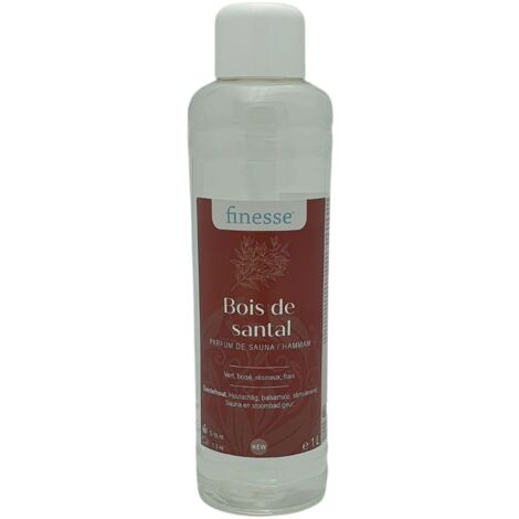 Fragrance Sauna Hammam Senteur Bois De Santal à Base d'Huiles Essentielles - Bouteille 1 L -