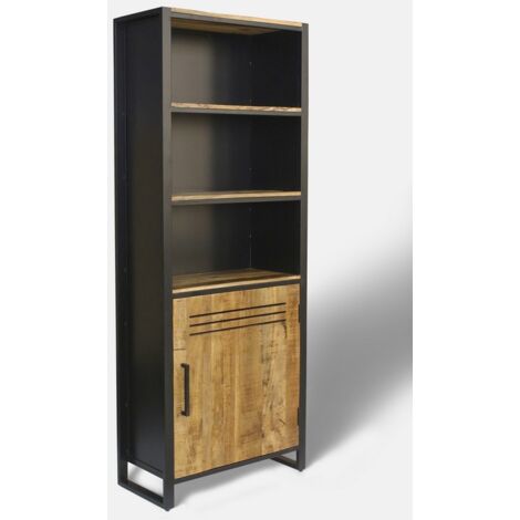 Frais Range Bookcase - Mango Wood - L35 x W73 x H190 cm - PP Sawn Finish
