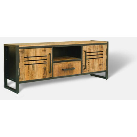 Frais Range TV Unit Large - Mango Wood - L40 x W160 x H45 cm - PP Sawn Finish
