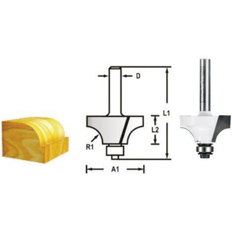 FRAISE 1/4 ROND+RLT Q8 D20,7 MAKITA D-48505