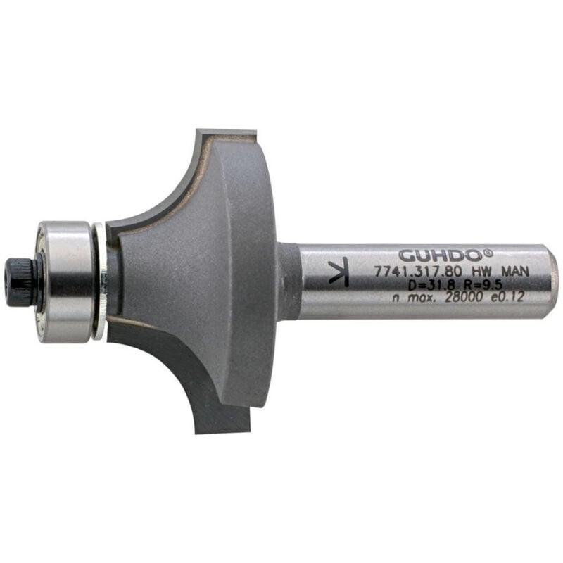 Guhdo - Fraise à arrondir, outil à bois, ø : 42,0 mm, Rayon 15,0 mm, Long. utile 21,2 mm, Long. totale : 70,0 mm