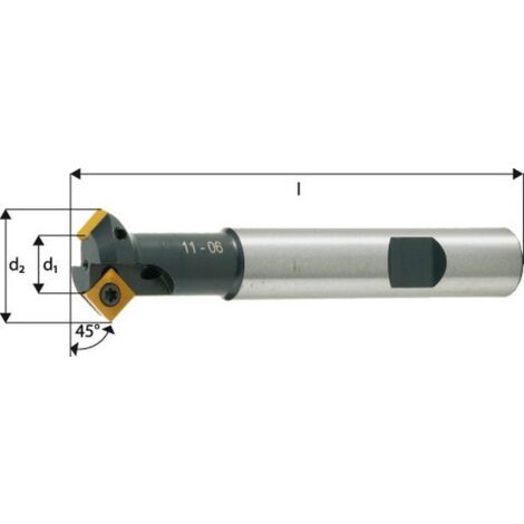 Fraise à chanfreiner combinée à 2 coupes 45° (Z=2) queue 8mm - Tendotools