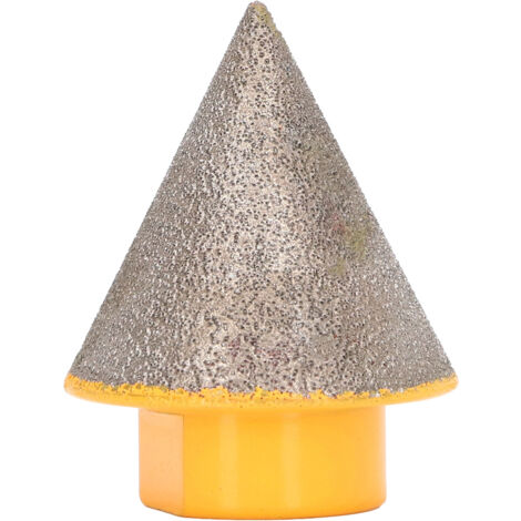 Fraise à chanfreiner diamantée 60°, grain 80, haute dureté pour céramique, élargissement et fraisage de trous
