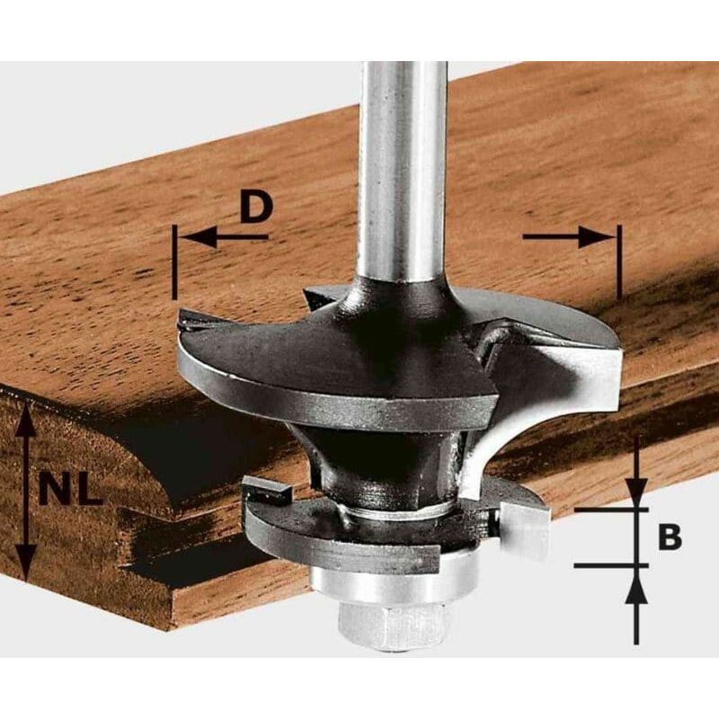 Festool - Fraise à contre profil pour rainure hw S8 D43/21 a/kl 491129
