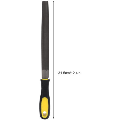 Fraise à Dents Moyennes Demi-Rond 200mm pour Métal avec Manche Outil de Finition -KZQ