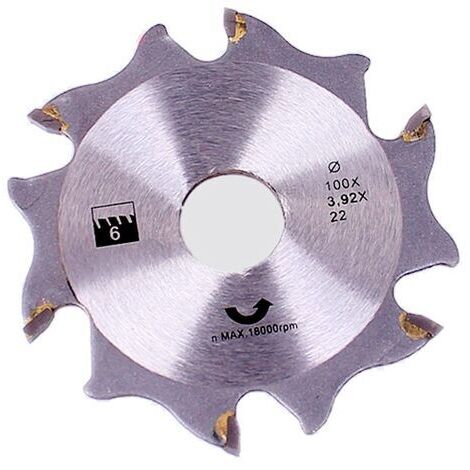 Fraise à disque 100mm – Tige Ø 22mm – Pour fraisage précis et découpe parquet – Compatible fraiseuse à lamelle FERM BJM1009