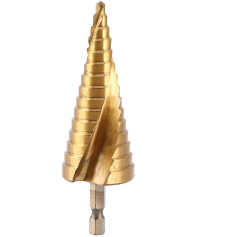 Fraise à Gradins en Acier Rapide avec Poignée Hexagonale pour Bois - Perçage de 4mm à 32mm