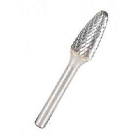 Fraise à métaux KLINGSPOR HF 100 F FI = 9,6 x 19 mm, tige 6 mm, type RBF, hyperbolique-semi-ronde