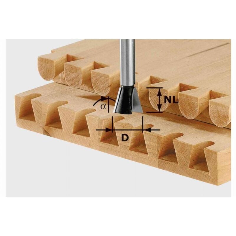 Festool - Fraise à queue d'aronde hw S8 D20/26/10° - 491165