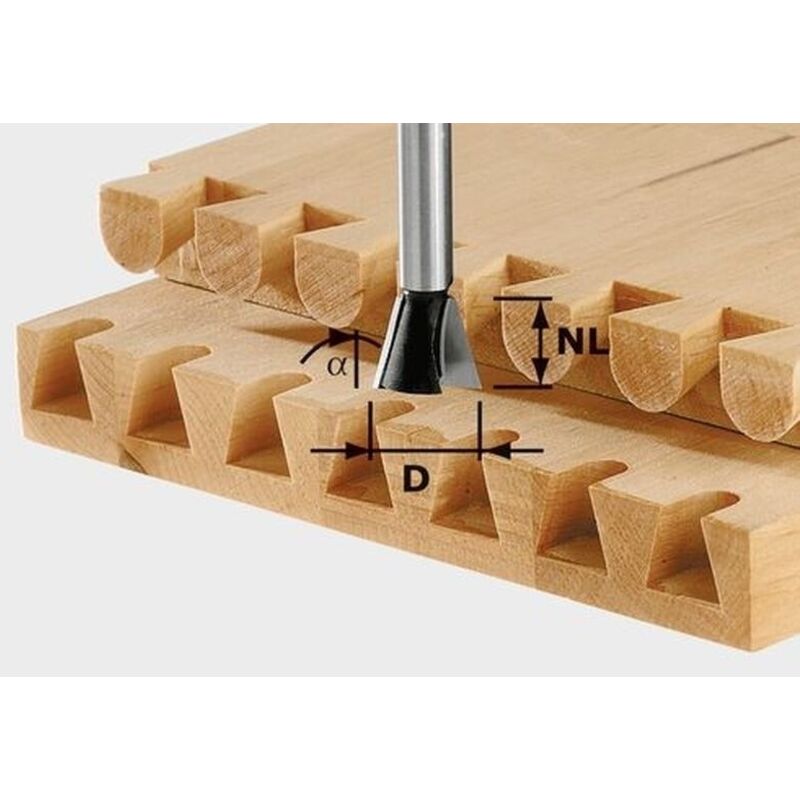 Festool - Fraise à queue d'aronde hw S8 D13,8/13,5/15° - 490992