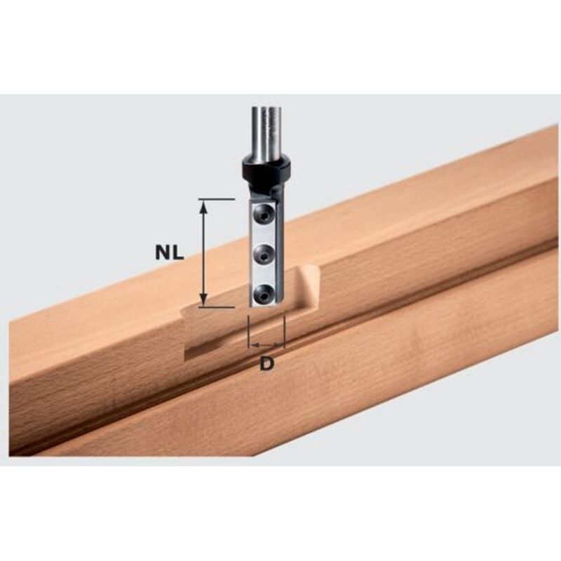 497454 Festool Fraise à rainurer avec plaquettes réversibles HW S12 D16/50 WP