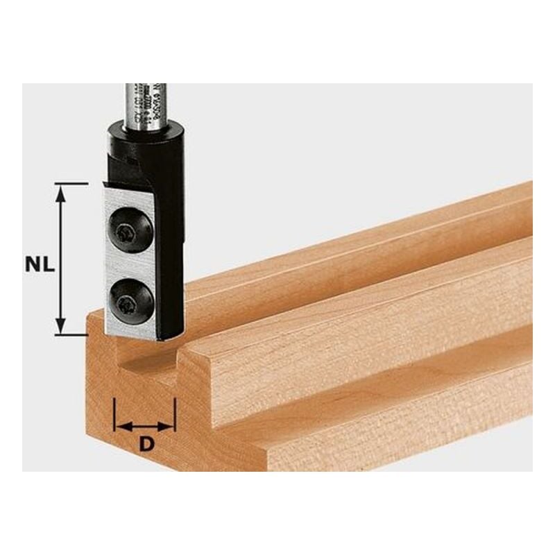 Festool - Fraise à rainurer avec plaquettes réversibles hw D16/30 S8- 492716