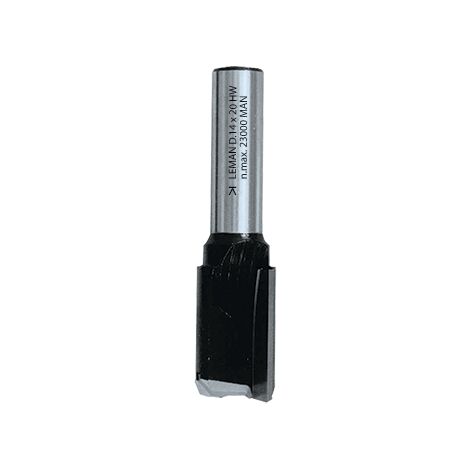 Fraise carbure monobloc brasé queue lisse 2 coupes droites coupe frontale diamètre 6 mm, queue 6 mm