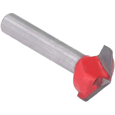 Fraise à rainurer en V 120° pour défonceuse, diamètre 16mm, queue 6mm, idéale pour le travail du bois et le fraisage.