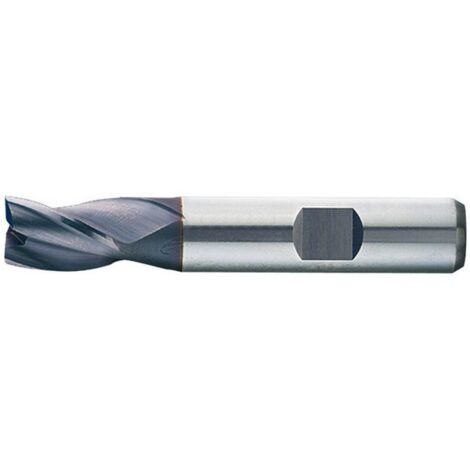 Fraise à rainurer extra courte, type N, en acier à coupe rapide à 8% de cobalt, surface recouverte de TiAIN, Ø d1 - e8 : 2,0 mm, Long. totale l1 48 mm