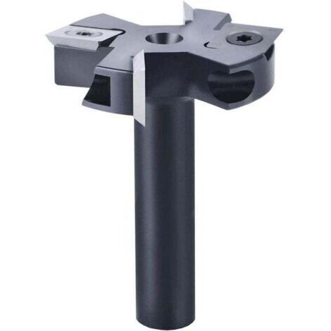 Fraise à Surfacer 12 mm Tige 45 mm Diamètre de Coupe avec 2+2 Inserts Fraise a Bois Defonceuse Fraise a Raboter Fraise Surfacage