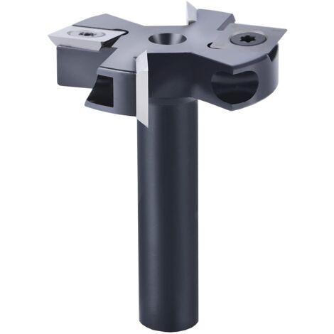 CPROSP Fraise Plane Pour Défonceuse - Tige 8 Mm, Diamètre Coupe 39 Mm - 3 Lames Carbure - Pour Bois, MDF, Contreplaqué