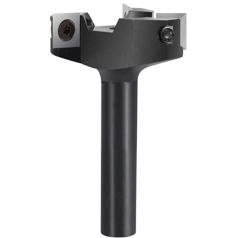 Debuns - Fraise à Surfacer 12 mm Tige 60 mm Diamètre de Coupe avec 3 Inserts Fraise a Bois Defonceuse Fraise a Raboter Fraise Surfacage - RWOutillage