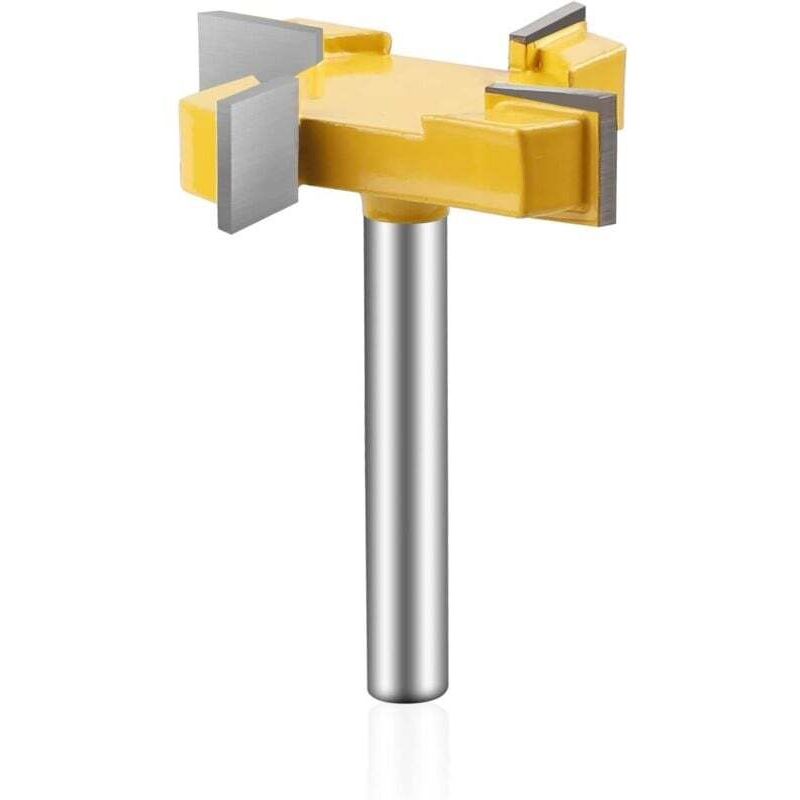 Alovez - Fraise a Surfacer, Fraise à Rainurer, Fraise Defonceuse 8mm de Lame 1/4' Shank t, pour Portes, Tables, Étagères, Murs et plus