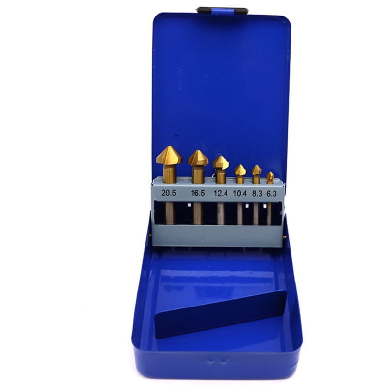 Feiyue - Fraise à trois bords chanfreinés 3 forets à fraiser Fraises à métaux durs Titane Ensembles d'outils professionnels