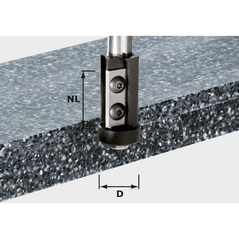 Festool - 491120 Fraise à affleurer à plaquettes réversibles hw S12 D21/30WM