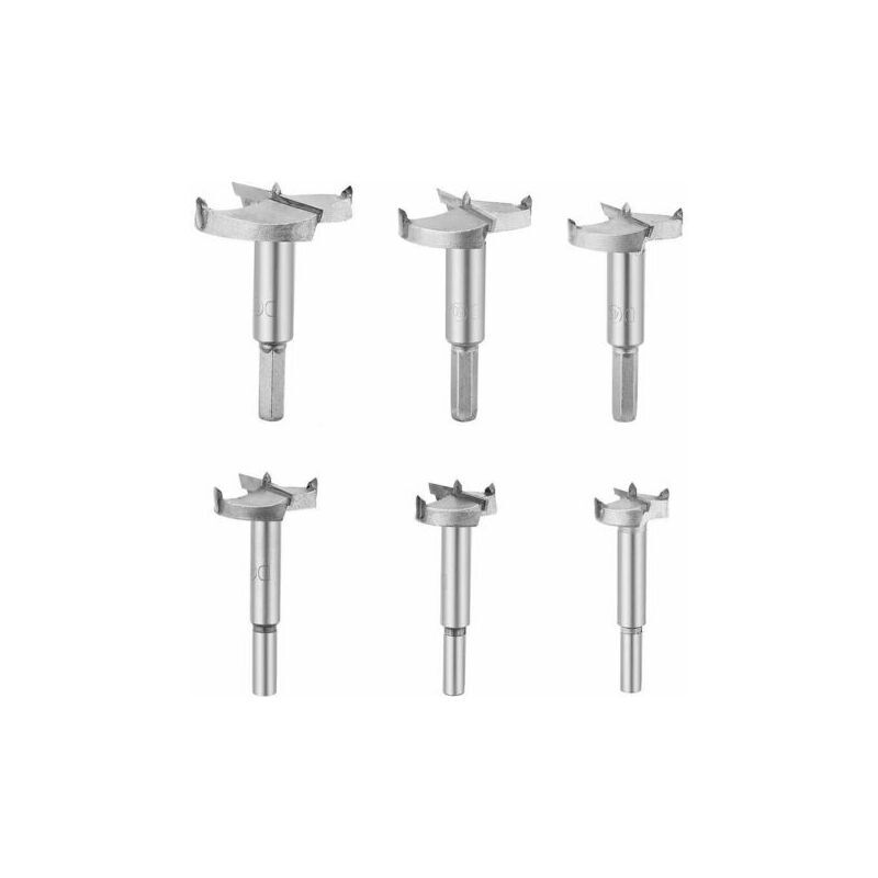 Fraise Bois Carbure Diametre 30/35/40/45/50/60Mm L'installation de Portes Sphériques Bois Plastique 6 Pièces Mèches Bois Forstner Pour Faconner Trou