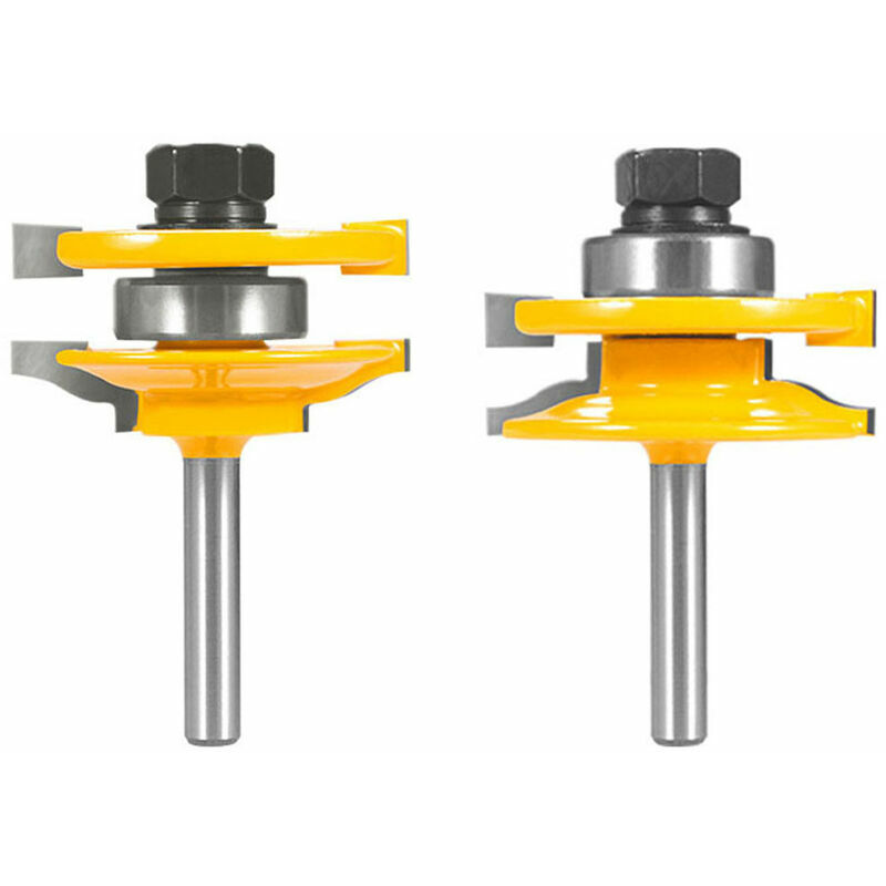 Lucky-88 - Fraise à bois couteau à mortaise et à tenon couteau de porte d'armoire grand couteau à tenon ouest ménager + couteau de porte ouest