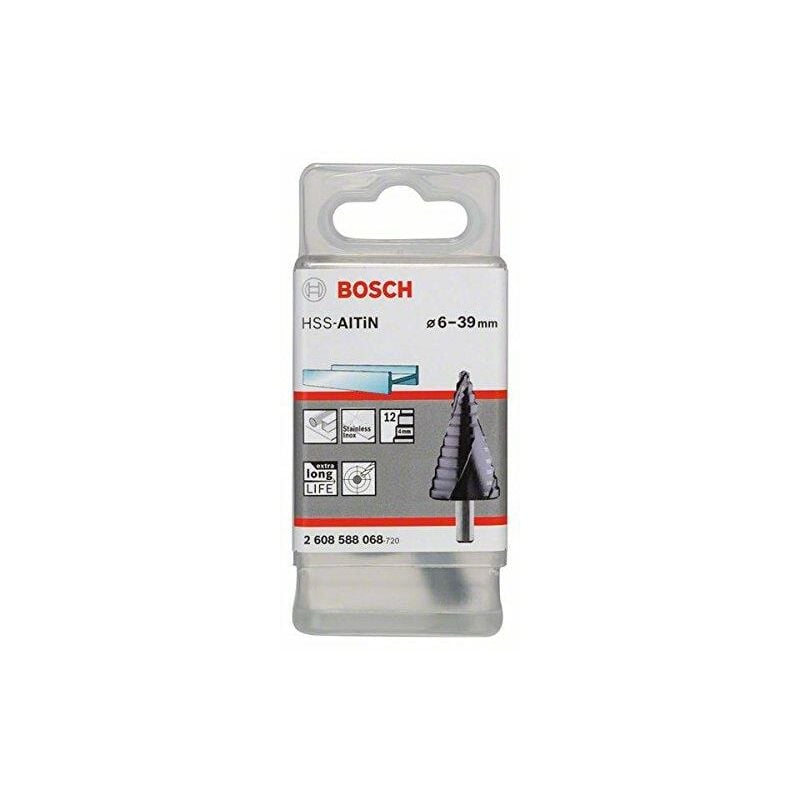 Bosch - 2608588068 Fraise étagée queue 3 pans Longueur 93,5 mm Exécution HSS-AlTIN