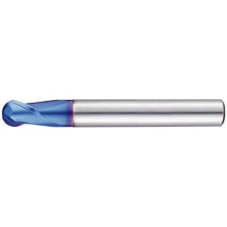 Fraise bout hémisphérique courte, type N, en carbure monobloc, NANO, revêtement TiAIN-S, Ø d1 - h8 : 4,0 mm, Long. totale l1 60 mm