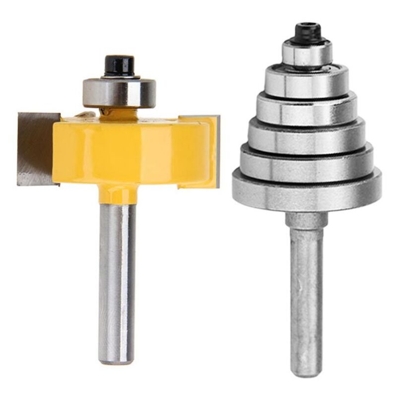 Fraise cannelée à tige de 1/4 po avec 6 jeux de roulements