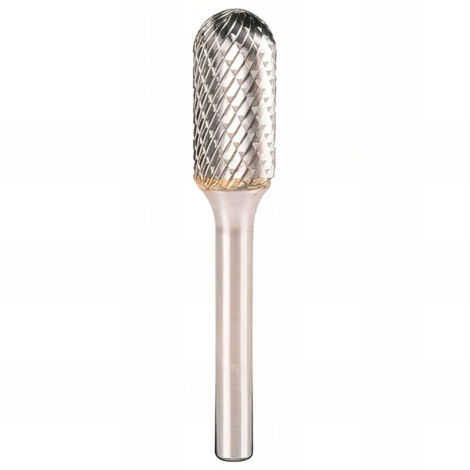 Fraise-carbure KLINGSPOR zylindrique tête sphérique denture spéciale Ø 9,6mm L:64mm
