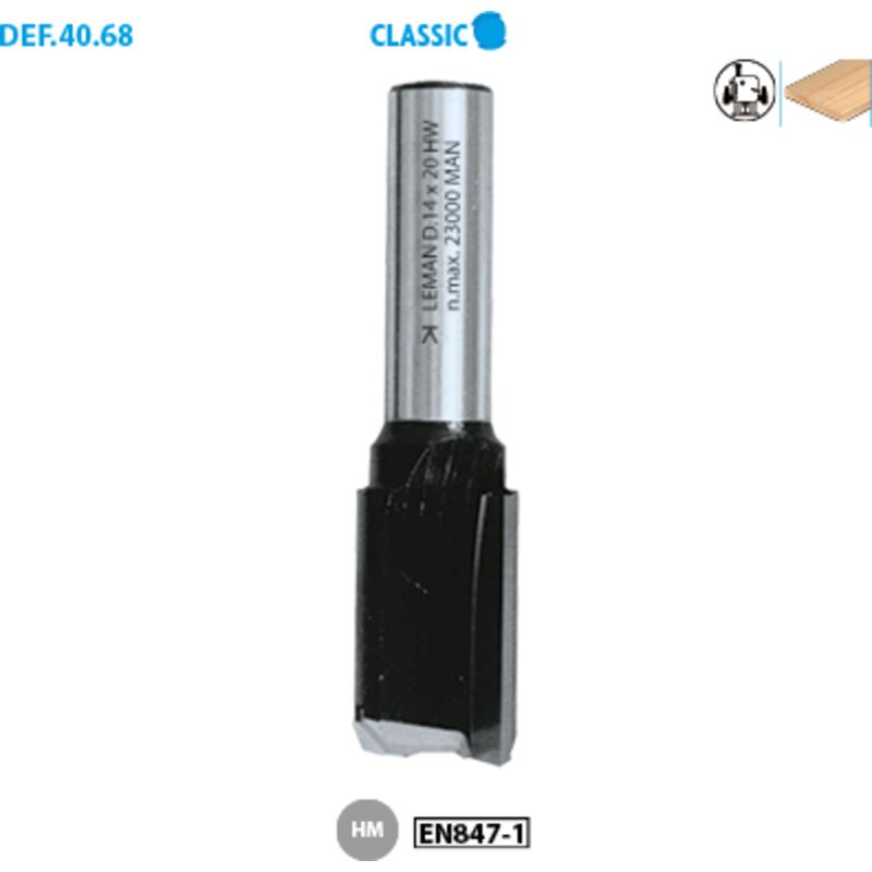 LEMAN  - m&egrave;che &agrave; rainer droite d.20 x 40 mm queue 8 mm