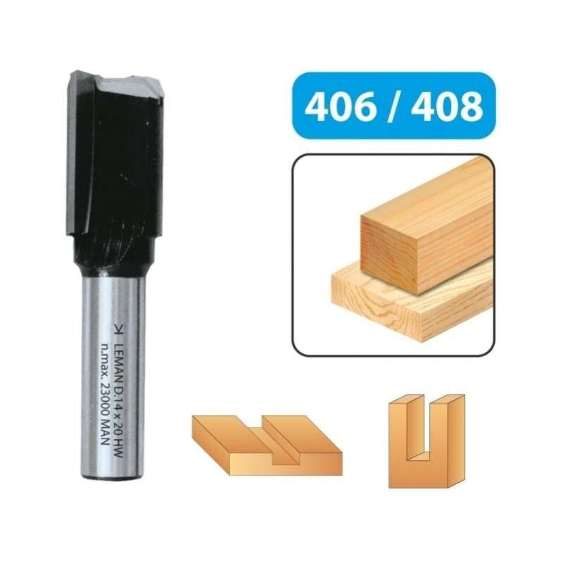 Leman - Méche à rainer droite diamétre 6mm 406