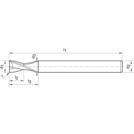 Fraise carbure monobloc type W queue HA D2 25° 8mm FORMAT 1 PCS