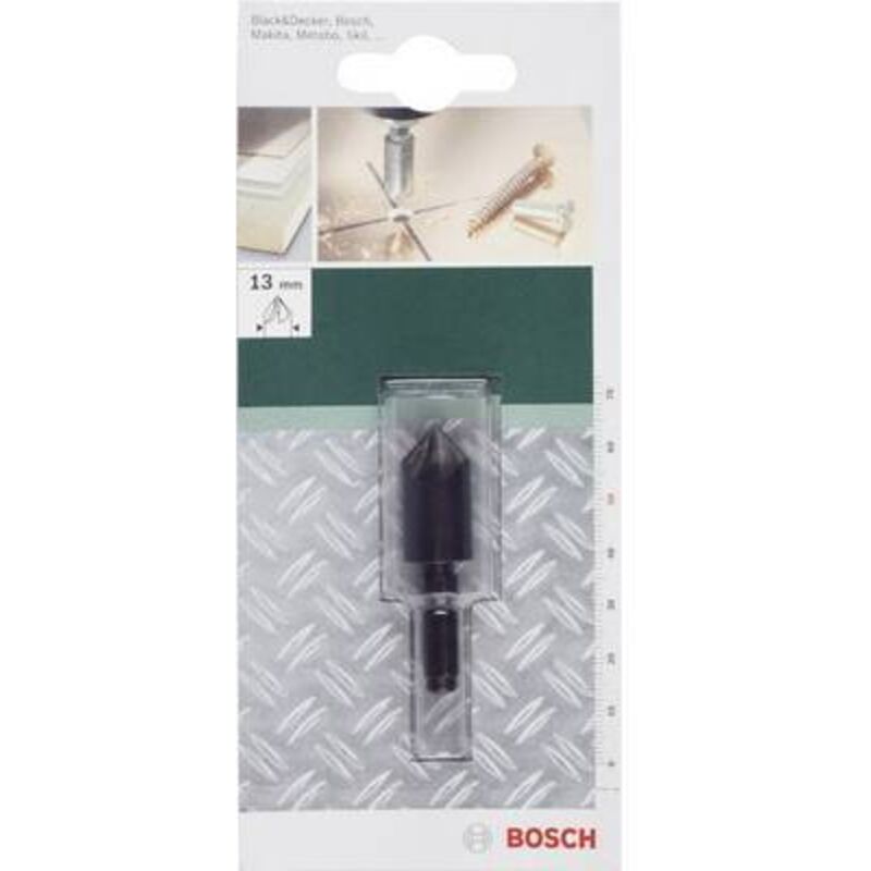 Bosch - 2609255126 fraise conique à lamer hcs à 5 taillants diamètre 13 mm