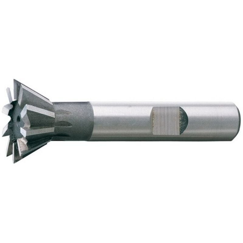 Fraise conique, forme c, 60°, ø d1 - js16 : 38,0 mm, Long. totale l1 80 mm, Hauteur de coupe b - js 14 16,0 mm, ø queue d2 - h6 : 16 mm, Dents : 14