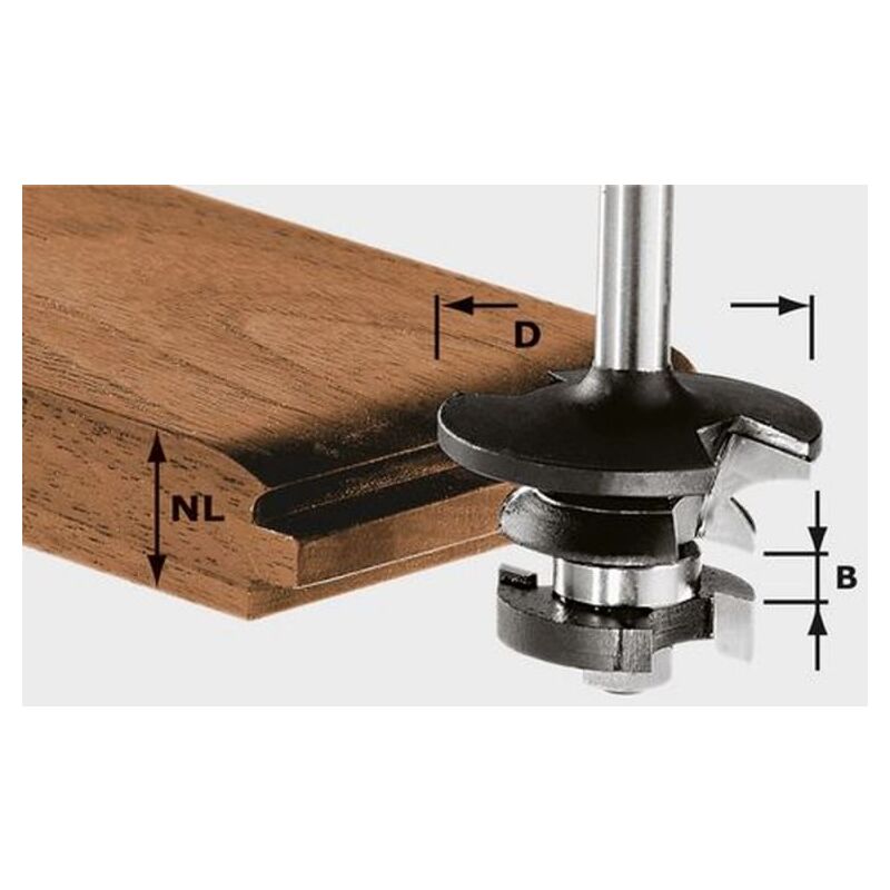 Festool - Fraise contre-profil pour languette hw S8 D43/21 A/KL-491130